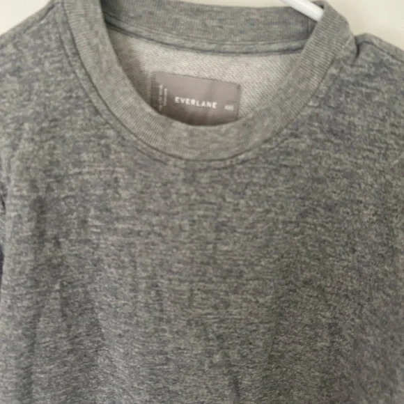 Everlane Heather Gray Women’s French Terry Puff Sleeve Tee Size XXS - Picture 4 of 5